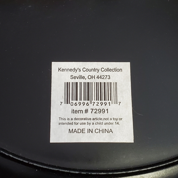 Farm Style Burlap Covered Plate - Picture 3 of 5